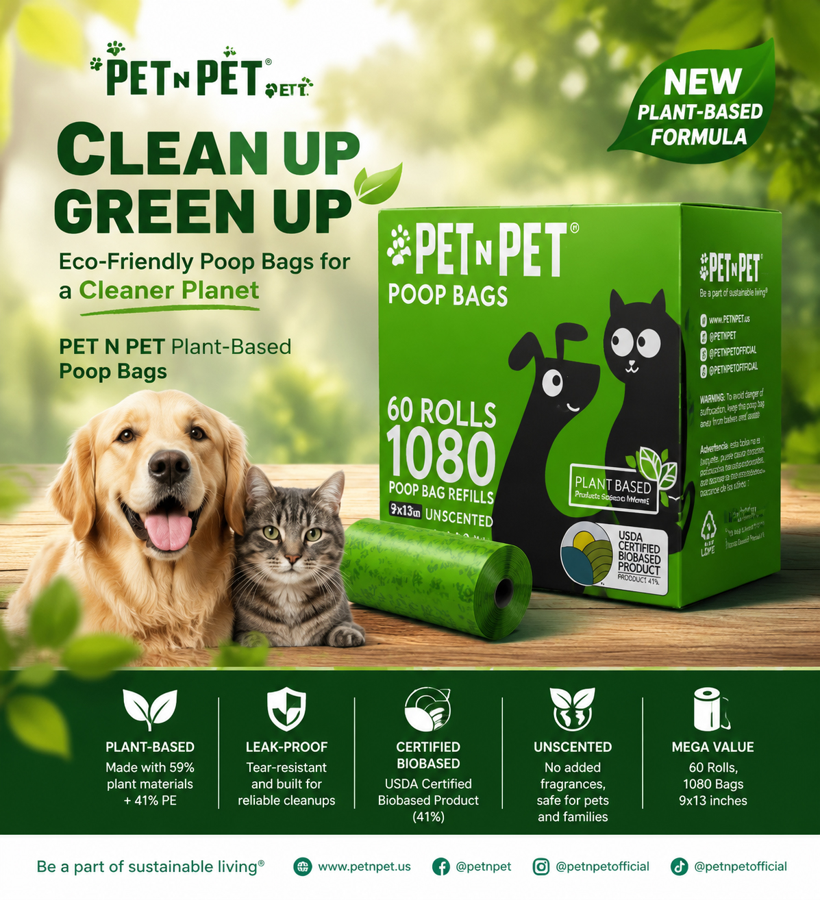 proudly introduces the new PET N PET Plant-Based Poop Bags — a sustainable solution created to make daily pet care cleaner, easier, and more environmentally responsible.

As pet ownership continues to grow worldwide, PET N PET is committed to devel